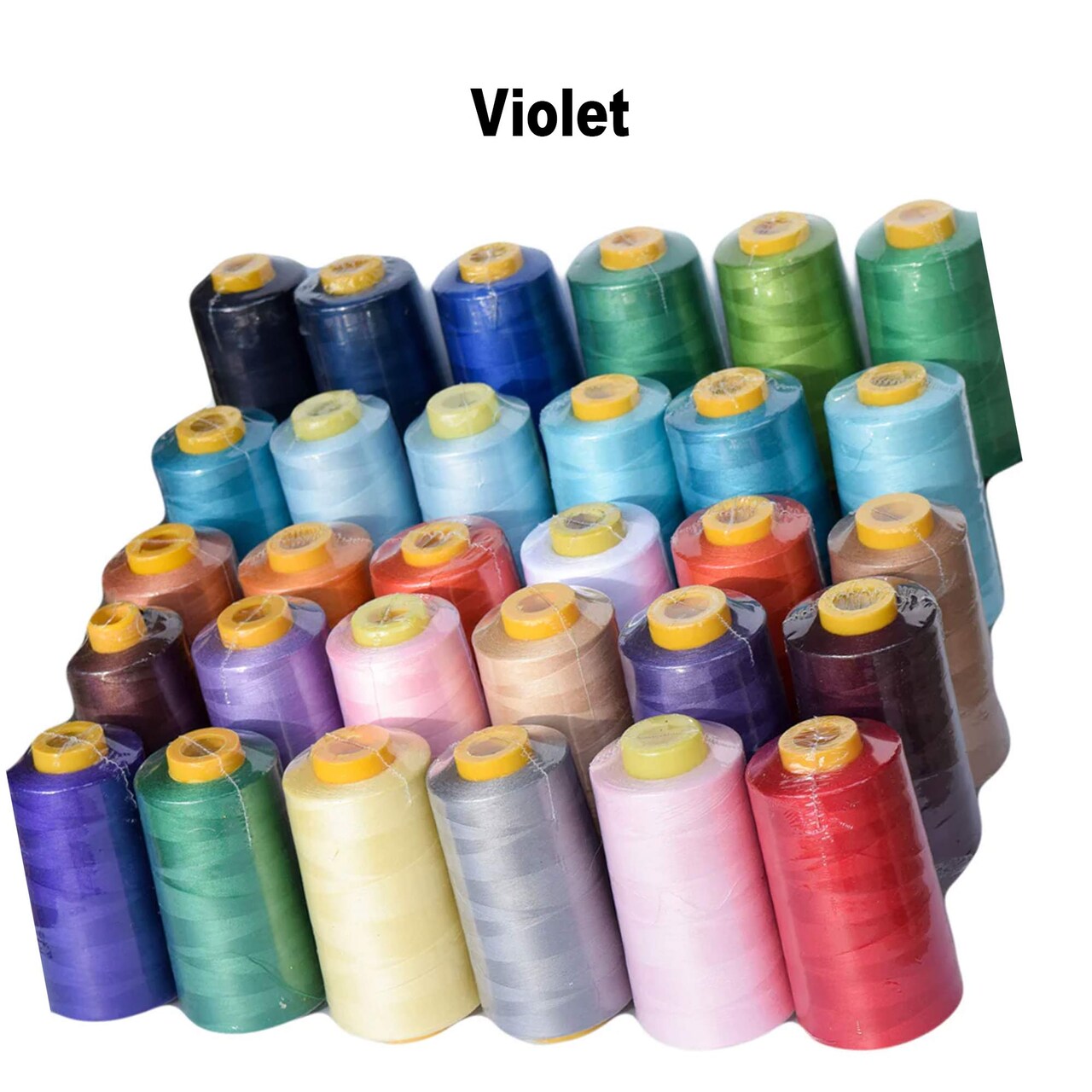 Violet Polyester Sewing Thread 6000 Yards Strong All-Purpose Machine & Serger Thread for Quilting, Crafts & Garments